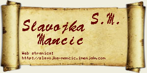Slavojka Mančić vizit kartica